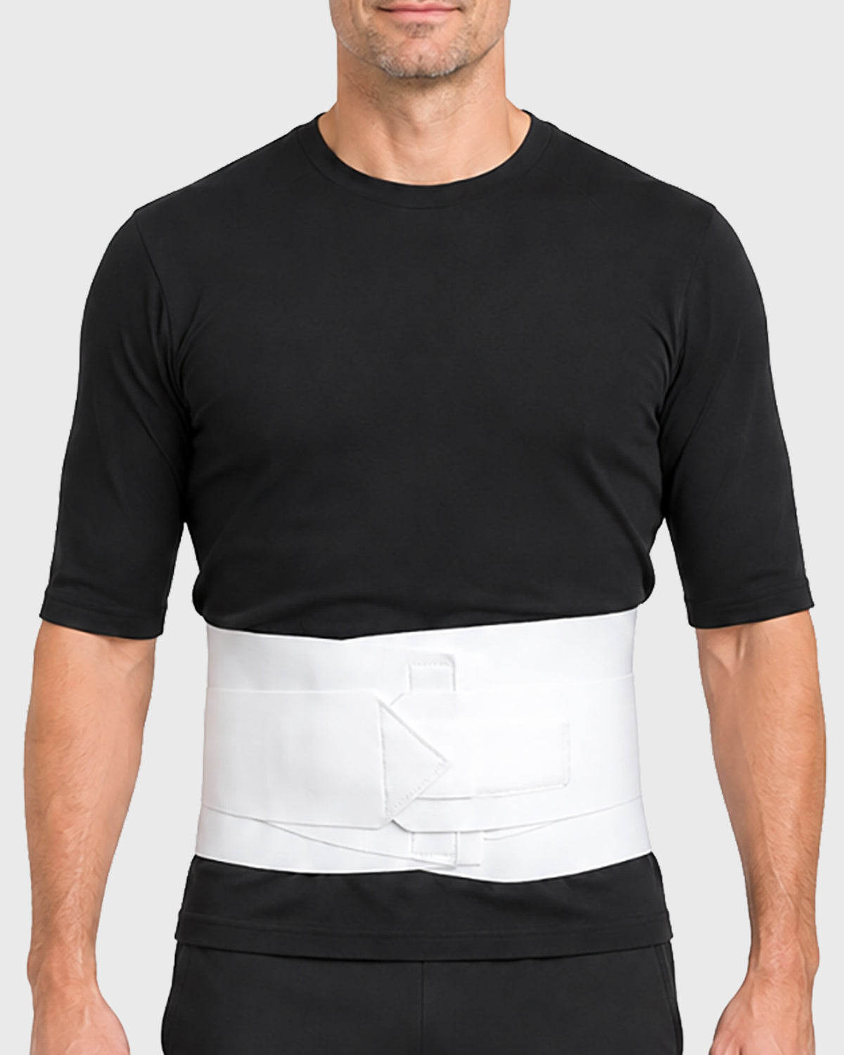 Front view of 10-inch Elastic Double Pull Back Support brace