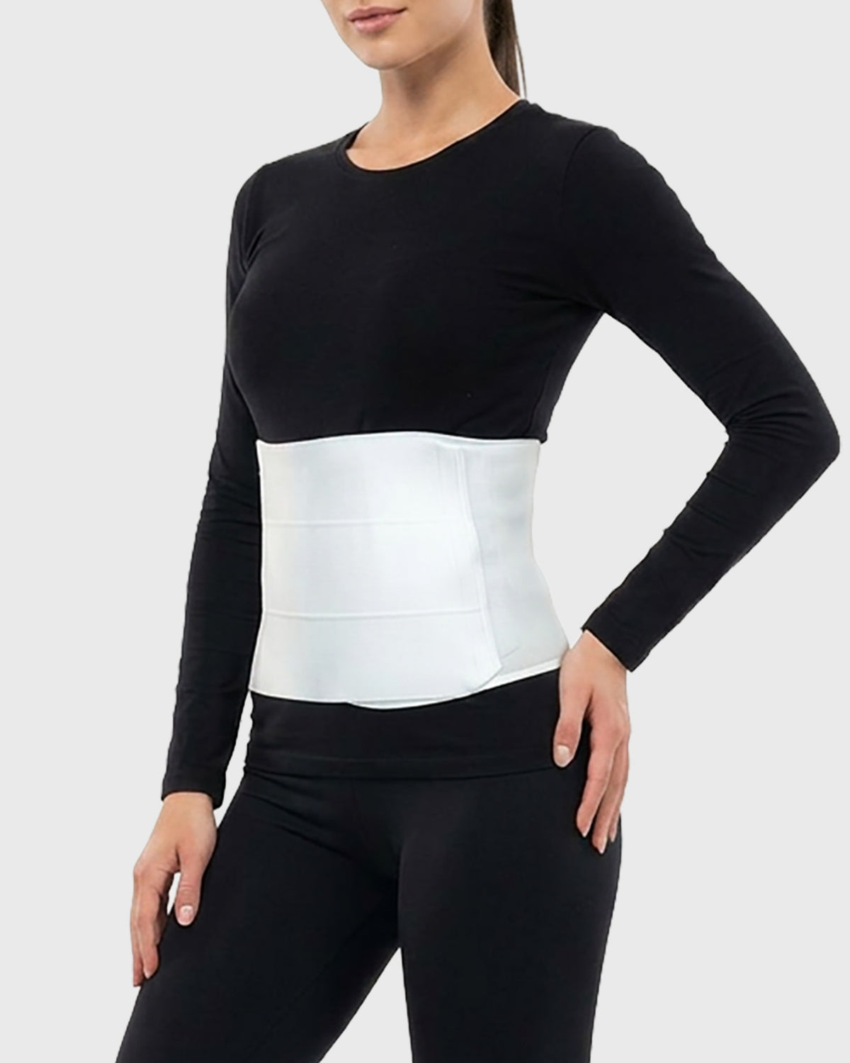 3-panel 9-inch abdominal binder for post-surgery compression and abdominal support
