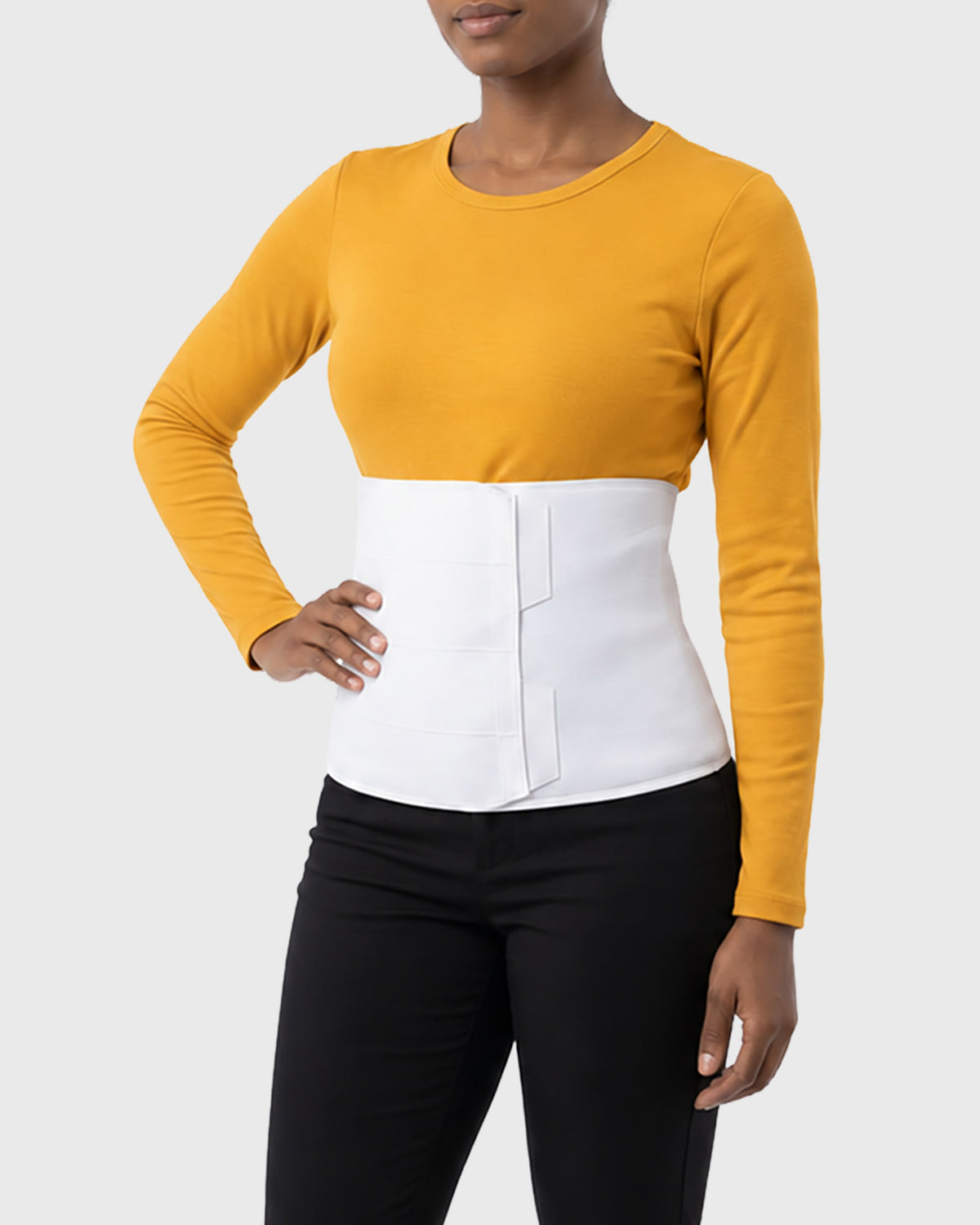 4-panel 12-inch abdominal binder for post-surgery compression and abdominal support
