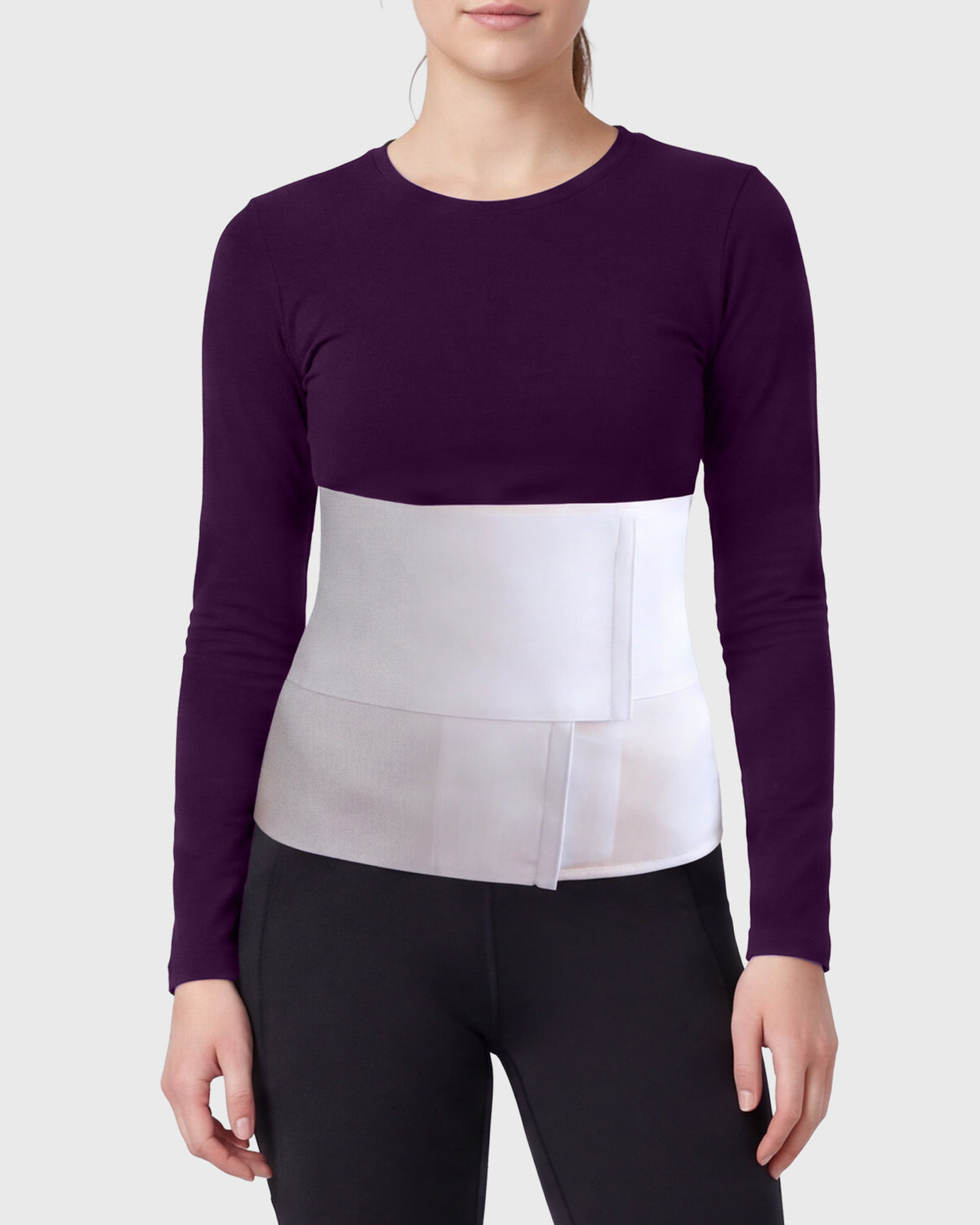 Contoured Abdominal Binder post-surgical compression support garment front view