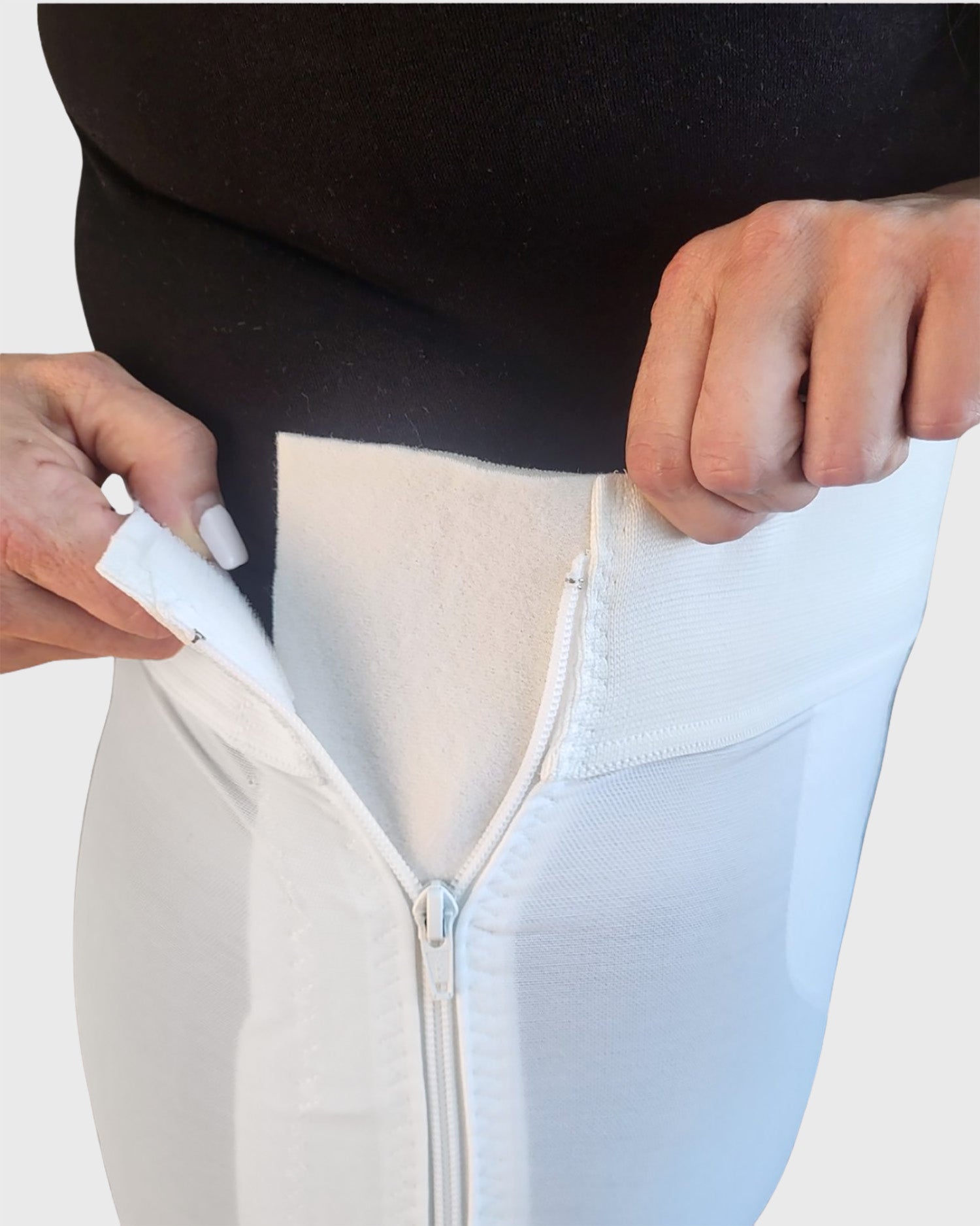High Waist Compression Girdle Above Knee - Contact Closure with