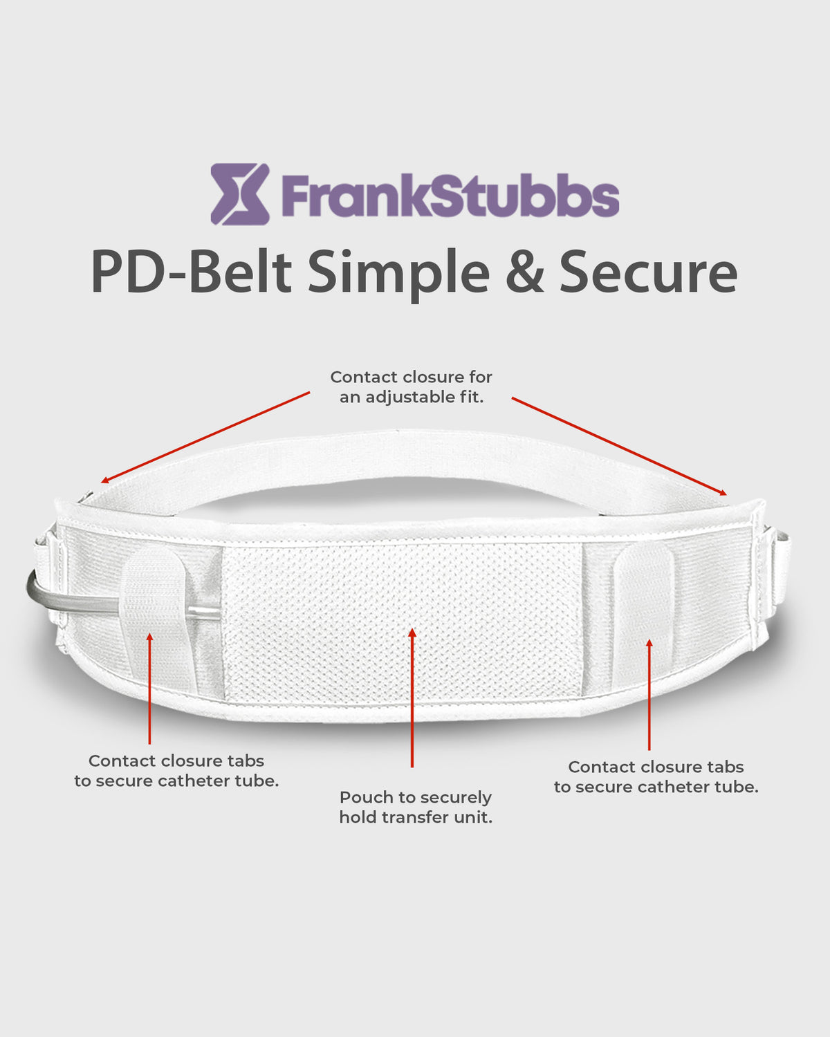 Photo of a PD-Belt Simple & Secure with the features called out