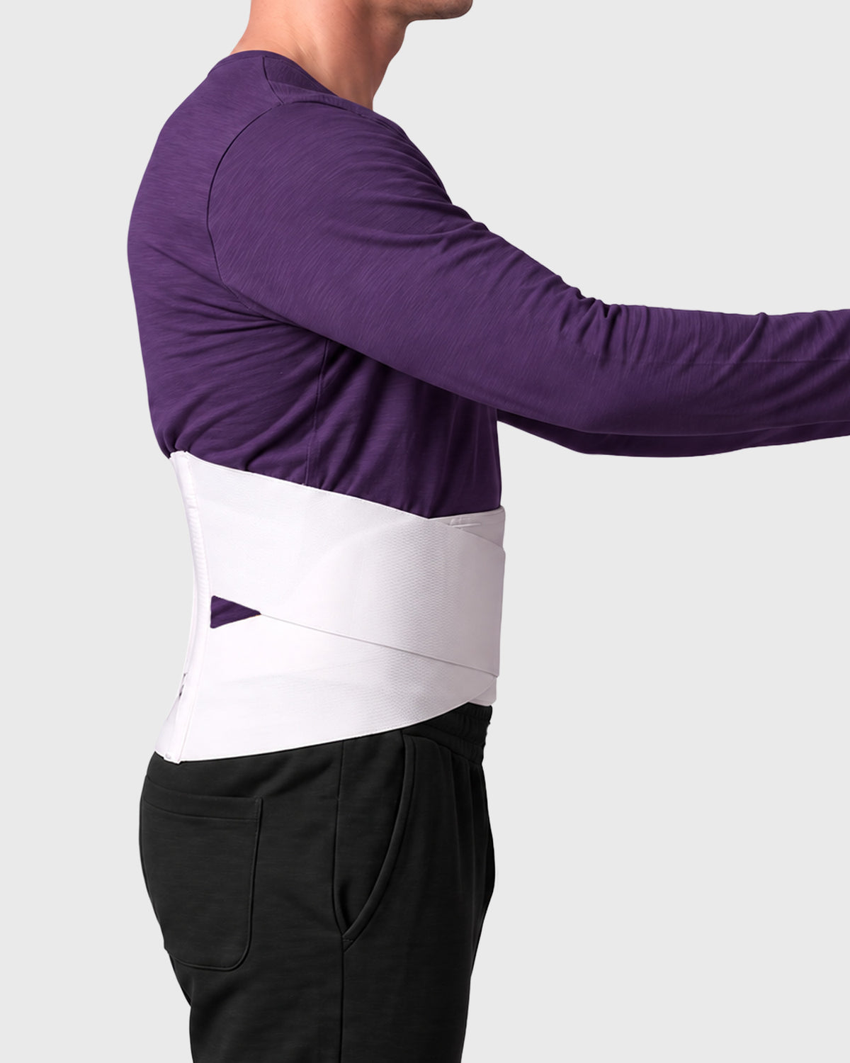 Side view of 9-inch CrissCross lumbar support belt 
