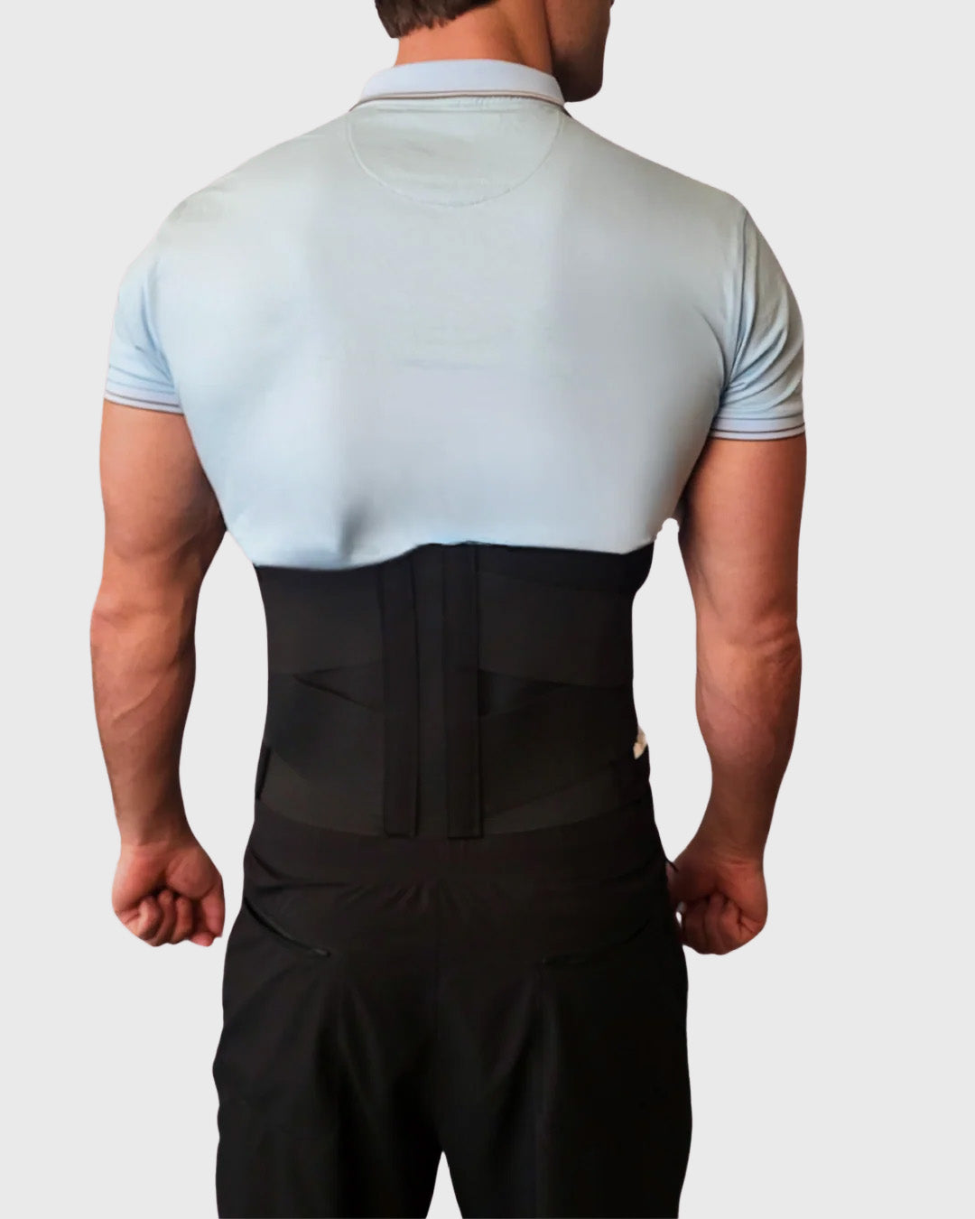 Industrial Back Support With Suspenders, Black (#3026)