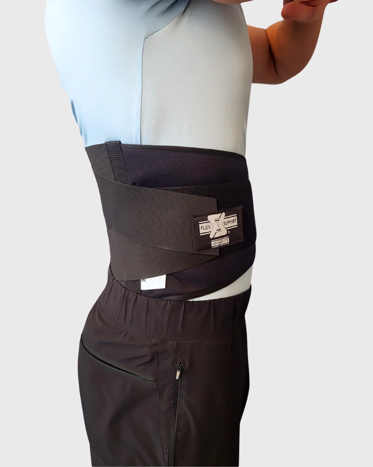 Industrial Back Support With Suspenders, Black (#3026)