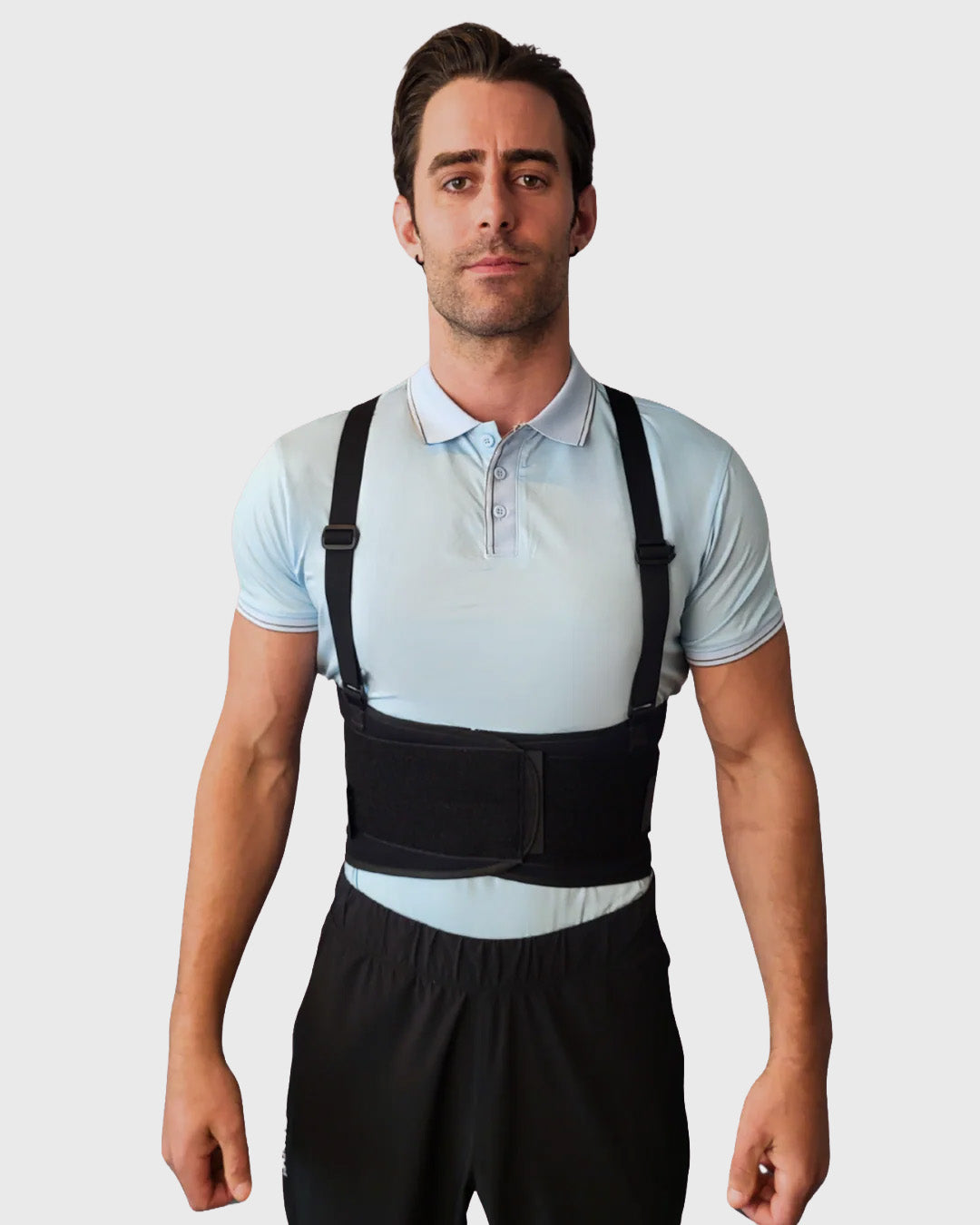 Industrial Back Support With Suspenders, Black (#3026)