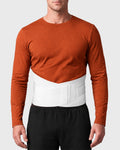 Front view of 10-inch Double Pull Elastic Criss Cross back support 