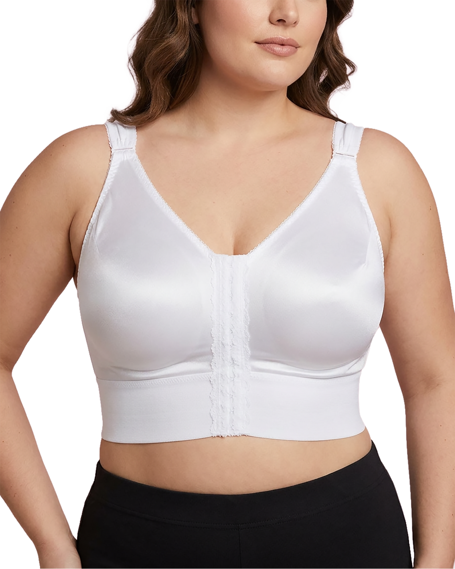 White Longline Compression Bra (#2030)