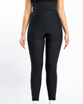 High Waist Compression Girdle Ankle Length - Hook and Eye with Zipper, Black (#2027)