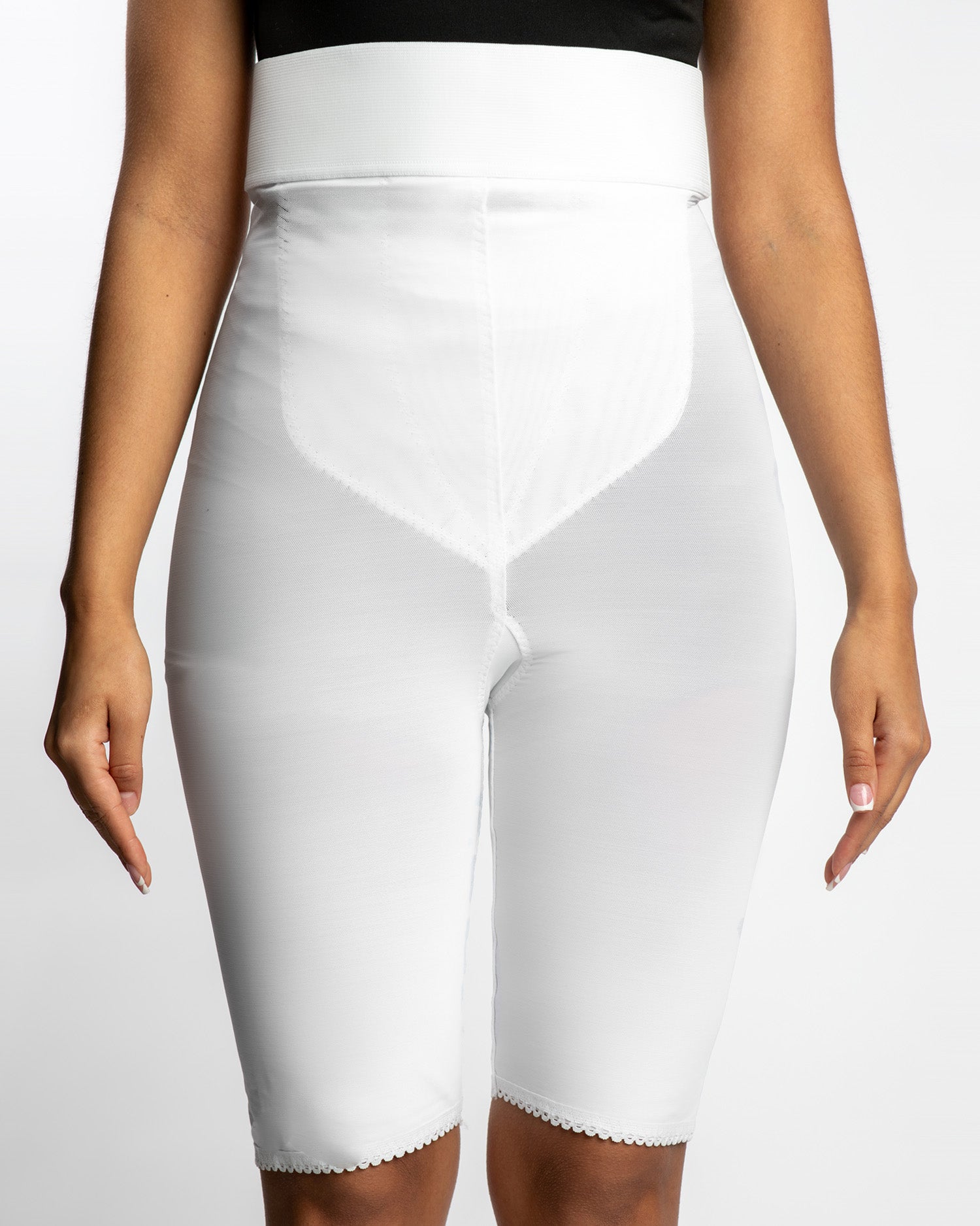 Compression Girdle Above Knee - 2nd Stage, White (#2076)