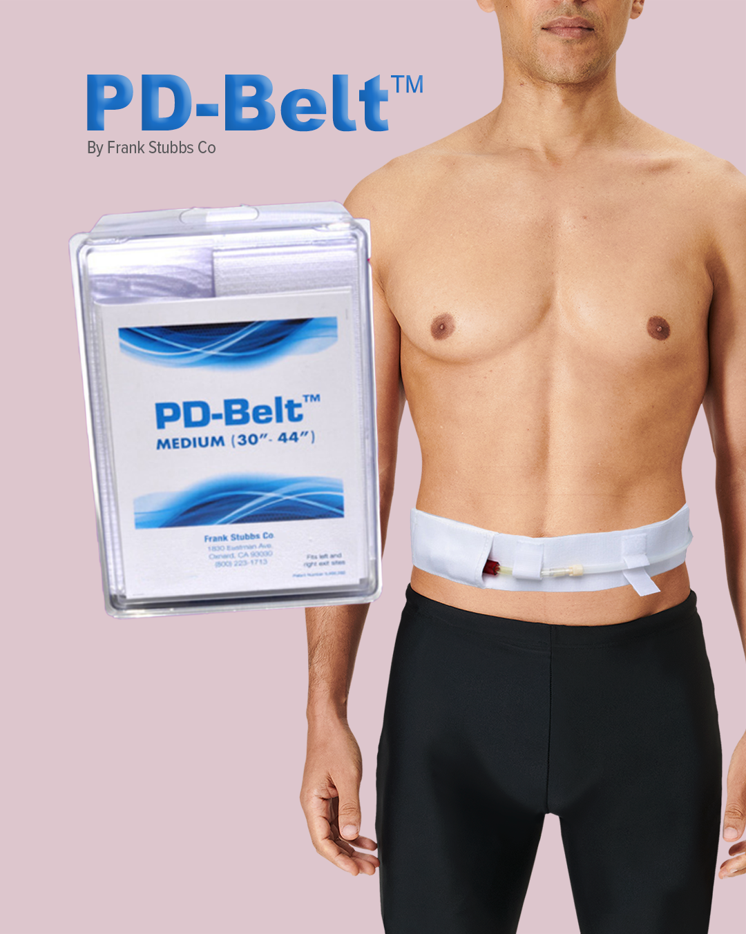 Man wearing a PD-Belt with 3-Pack packaging displayed.