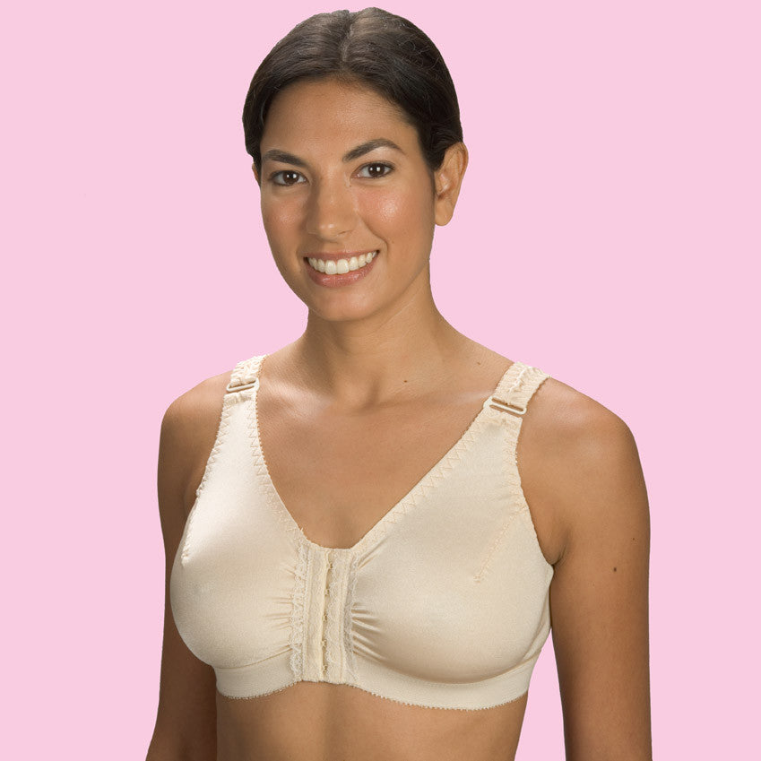 Post-operative bra with zipper ELODIE 0302 beige