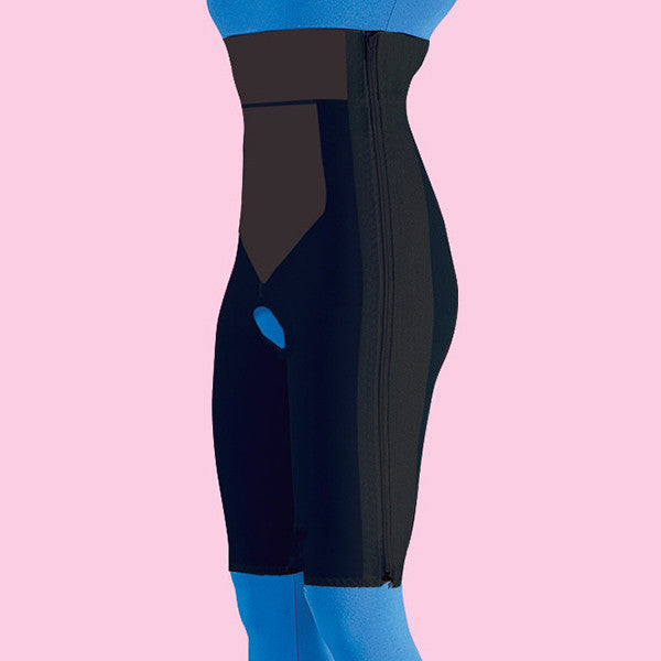 High Waist Compression Girdle Above Knee - 2nd Stage, Black (#2080) - Frank  Stubbs Company Inc.